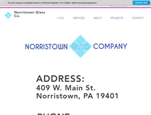 Tablet Screenshot of norristownglassco.com